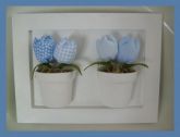 Quadro com cachepô de tulipas